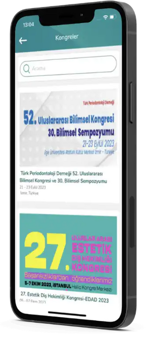 Medklik mobil uygulama, etkinlikler sayfası ekran görüntüsü